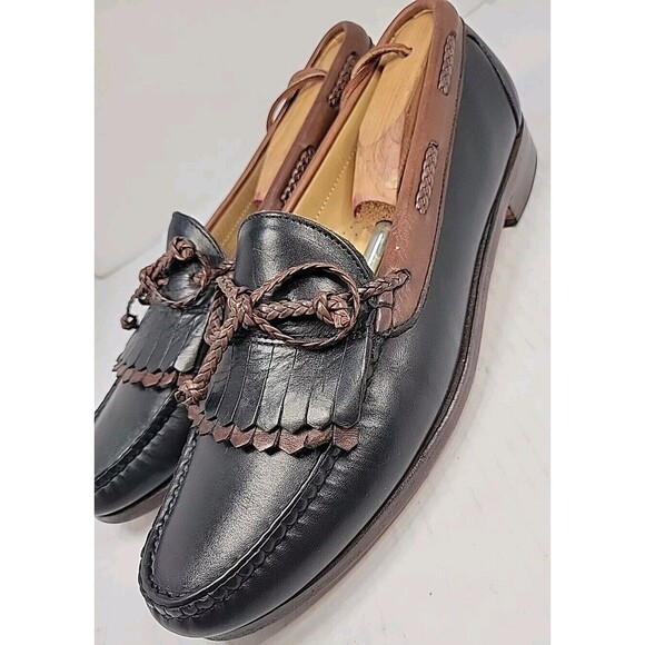 Allen Edmonds Woodstock Loafers Tassel Kiltie Black Brown Leather 10.5 C EUC! - Picture 7 of 16